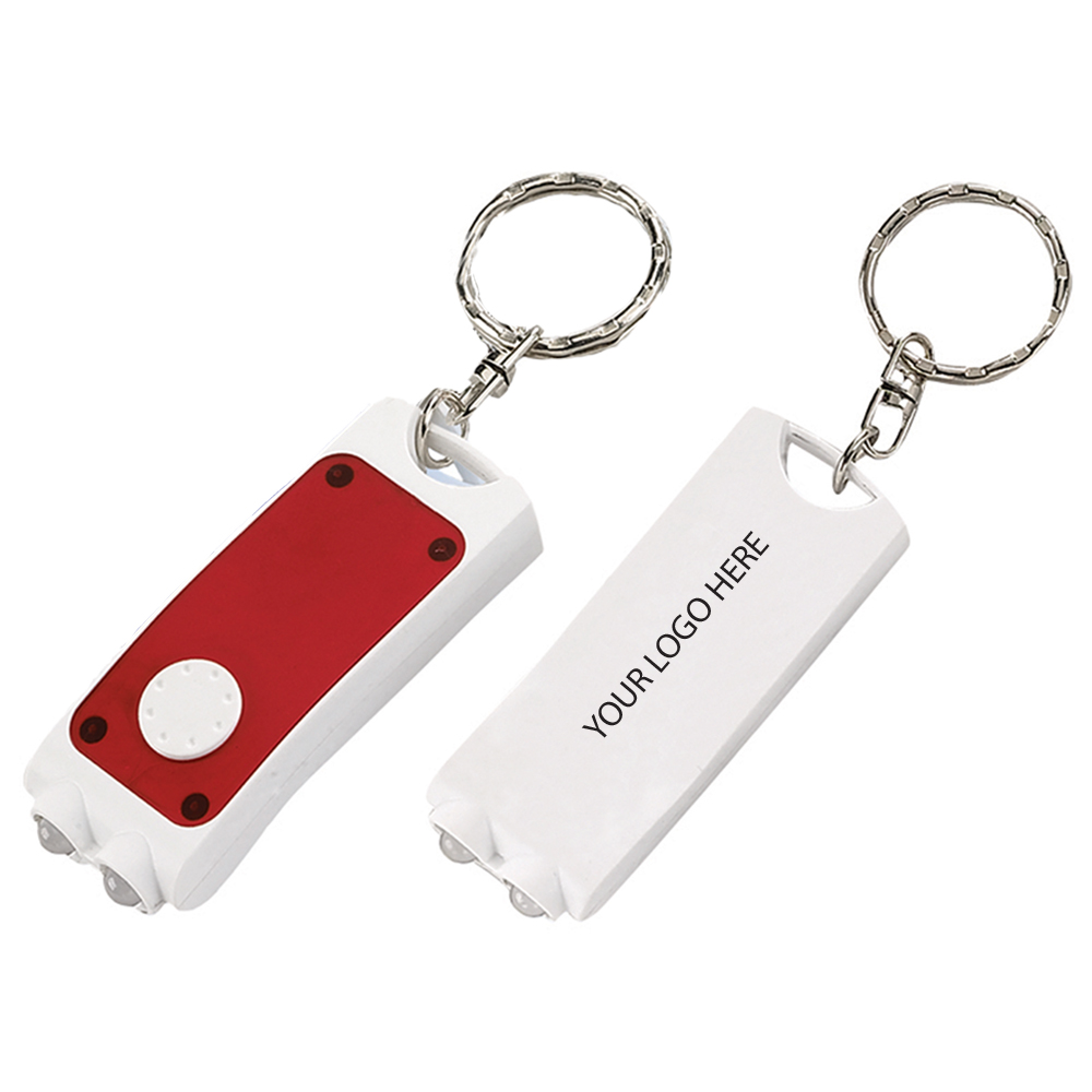 2-Tone Rectangular Key Ring Flashlight