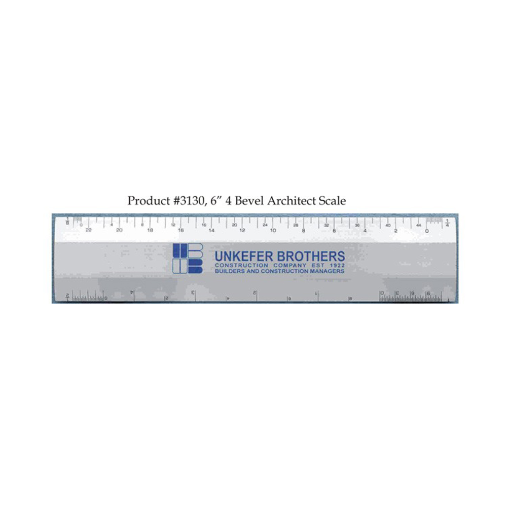 6" 4-Bevel Architect Scale - Aluminum